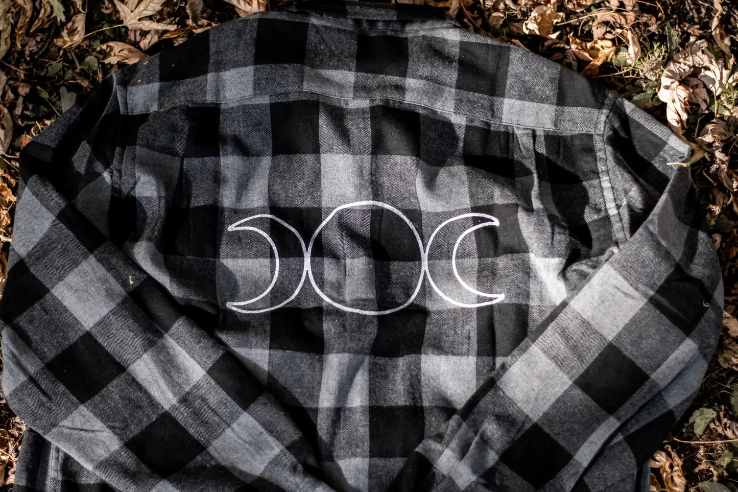 Triple Goddess Moon Symbol Screen Print Apparel