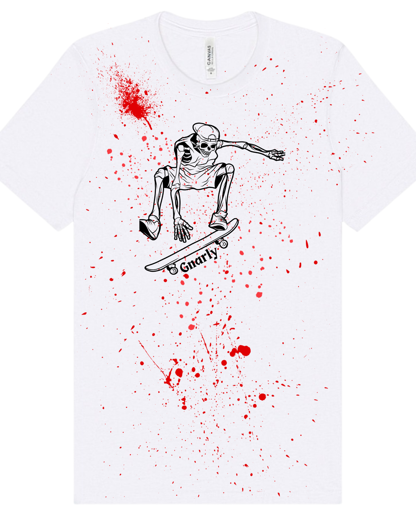 Gnarly Skating Skelly Screen Print Apparel