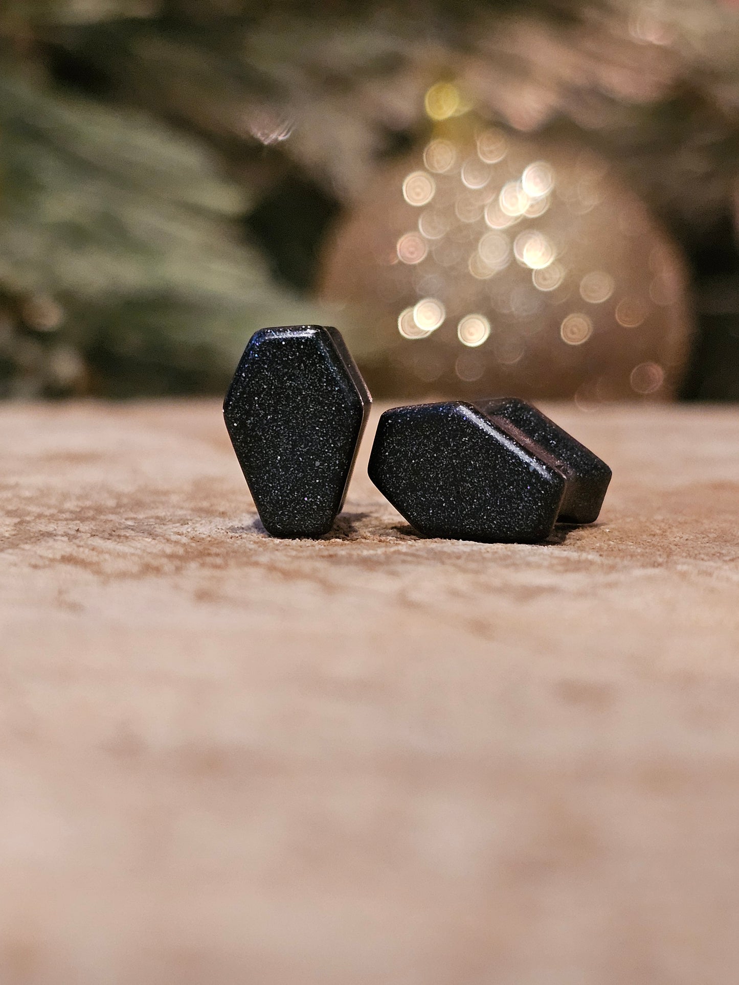 Pretty Morbid Collection Coffin Shaped Plug Earrings