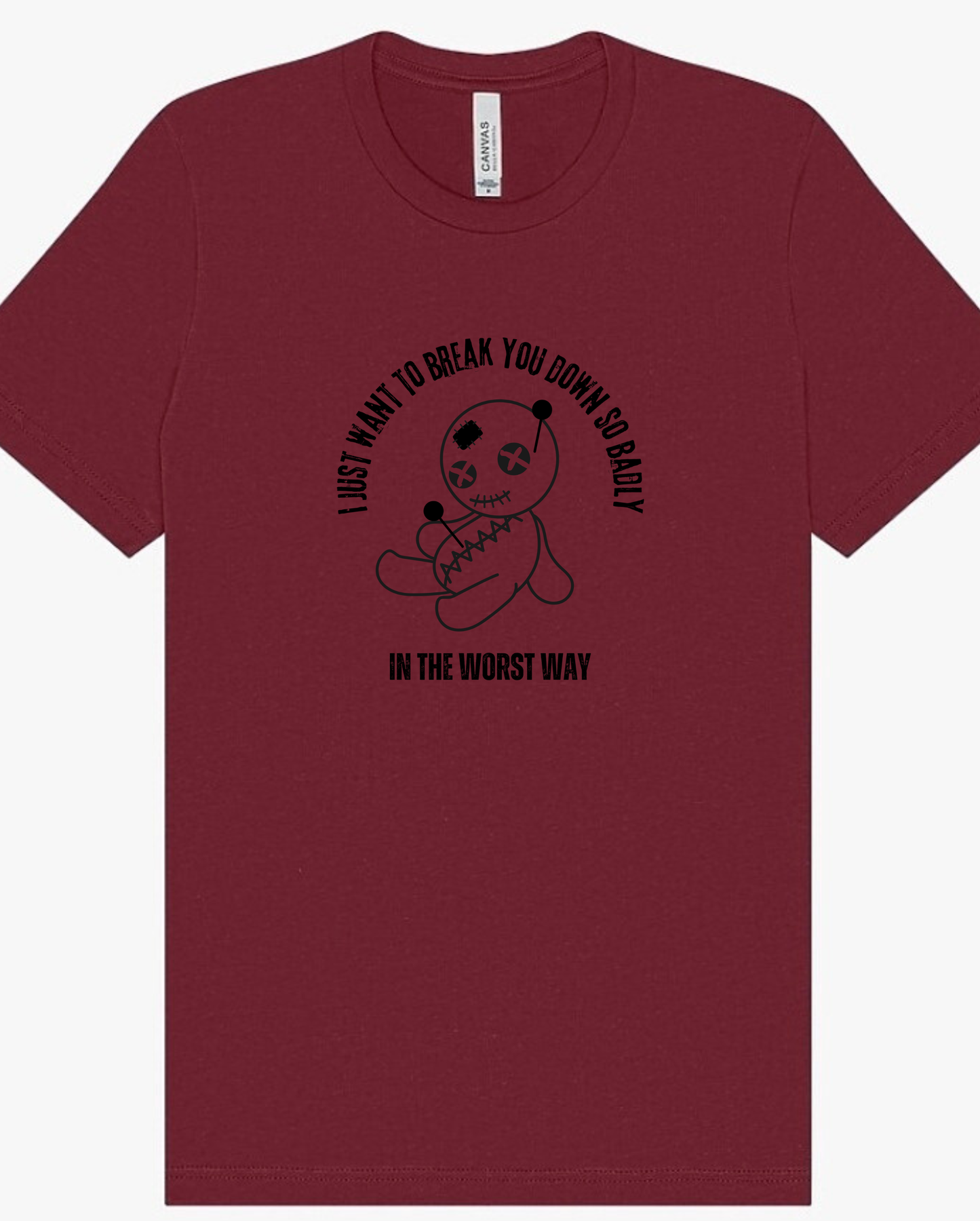 "Break you Down" Voodoo Doll Screen Print Apparel