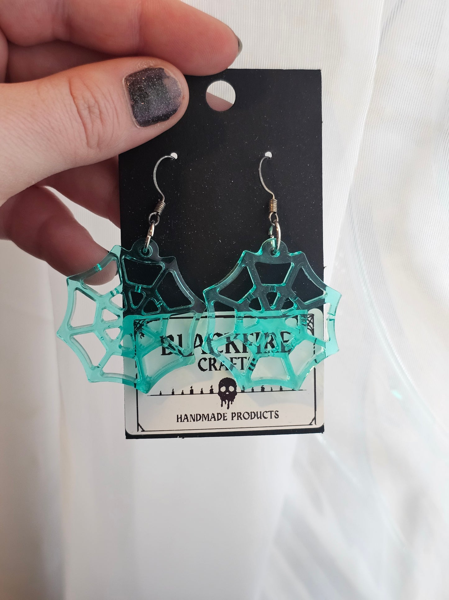 Pretty Morbid Collection Spider Web Earrings
