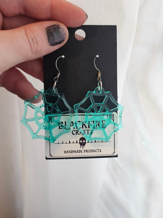 Pretty Morbid Collection Spider Web Earrings