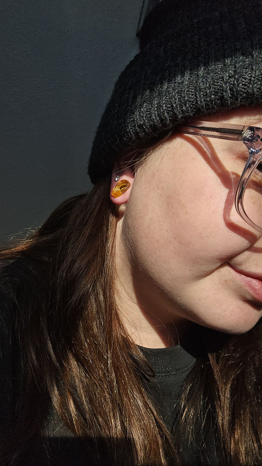 Pretty Morbid Collection Coffin Shaped Plug Earrings